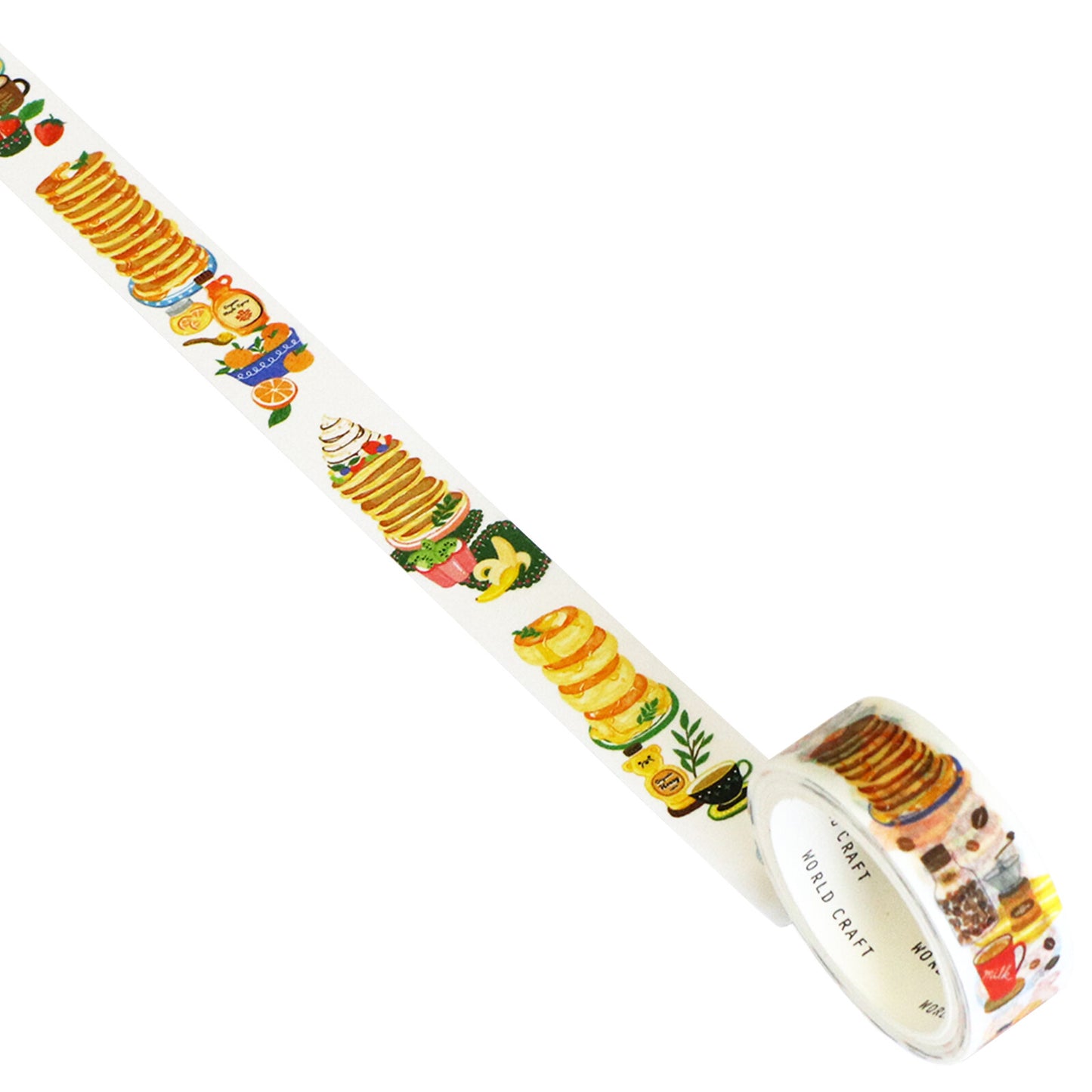 Decorative tape with cartoon cat design on a white background