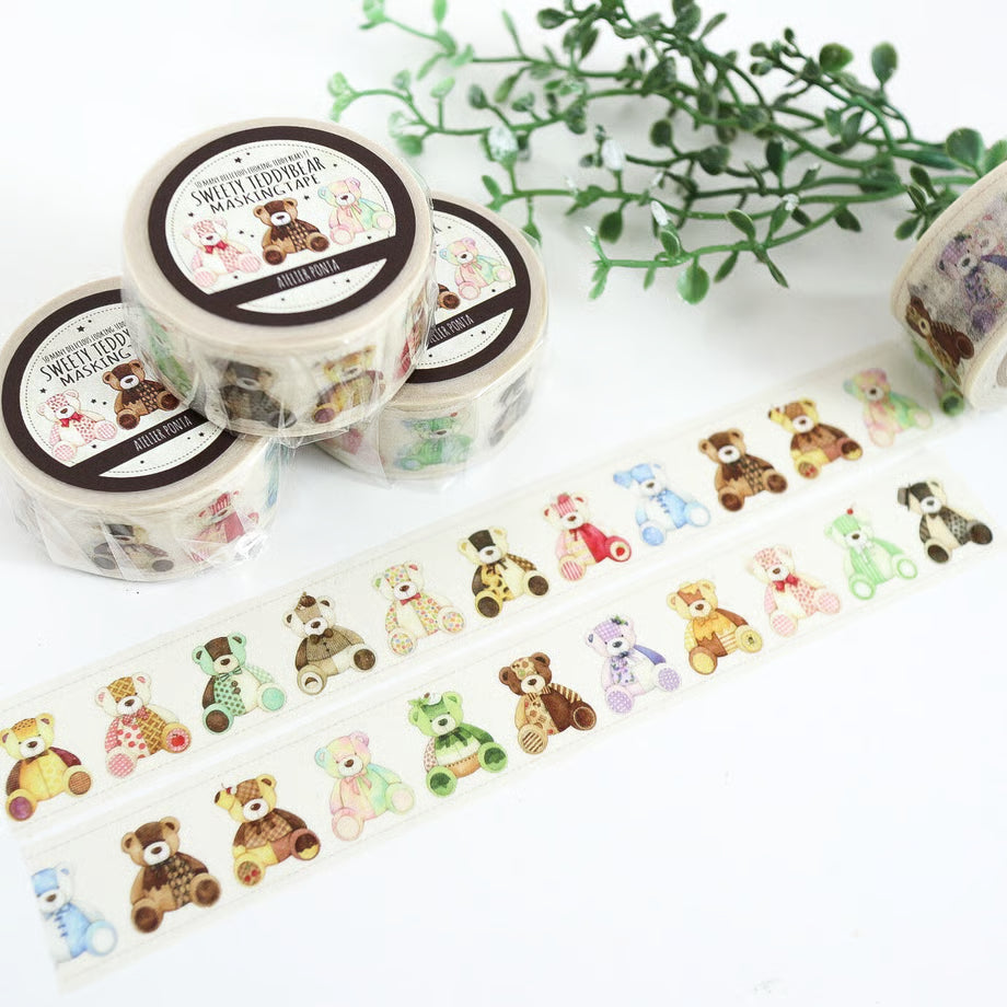 Atelier Ponta - Masking tape, Sweety Teddy Bear, design