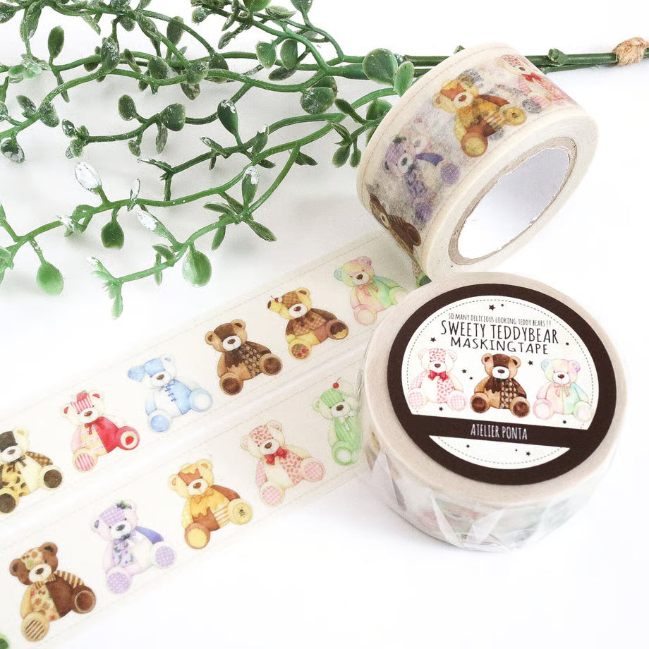 Atelier Ponta - Masking tape, Sweety Teddy Bear, front