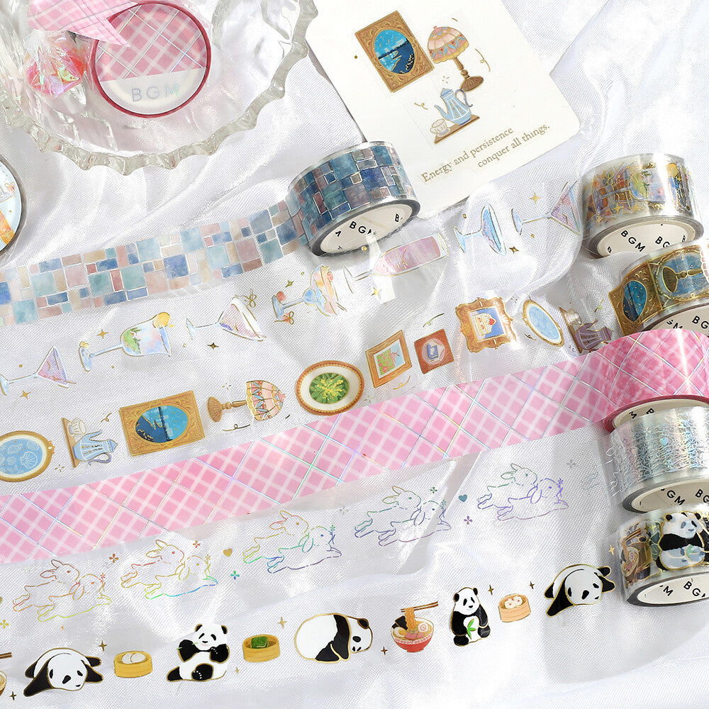 BGM - PET tape, Empty Cocktail, gold foil, series