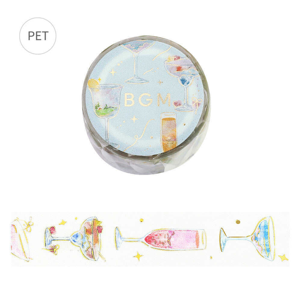 BGM - PET tape, Empty Cocktail, gold foil, front product