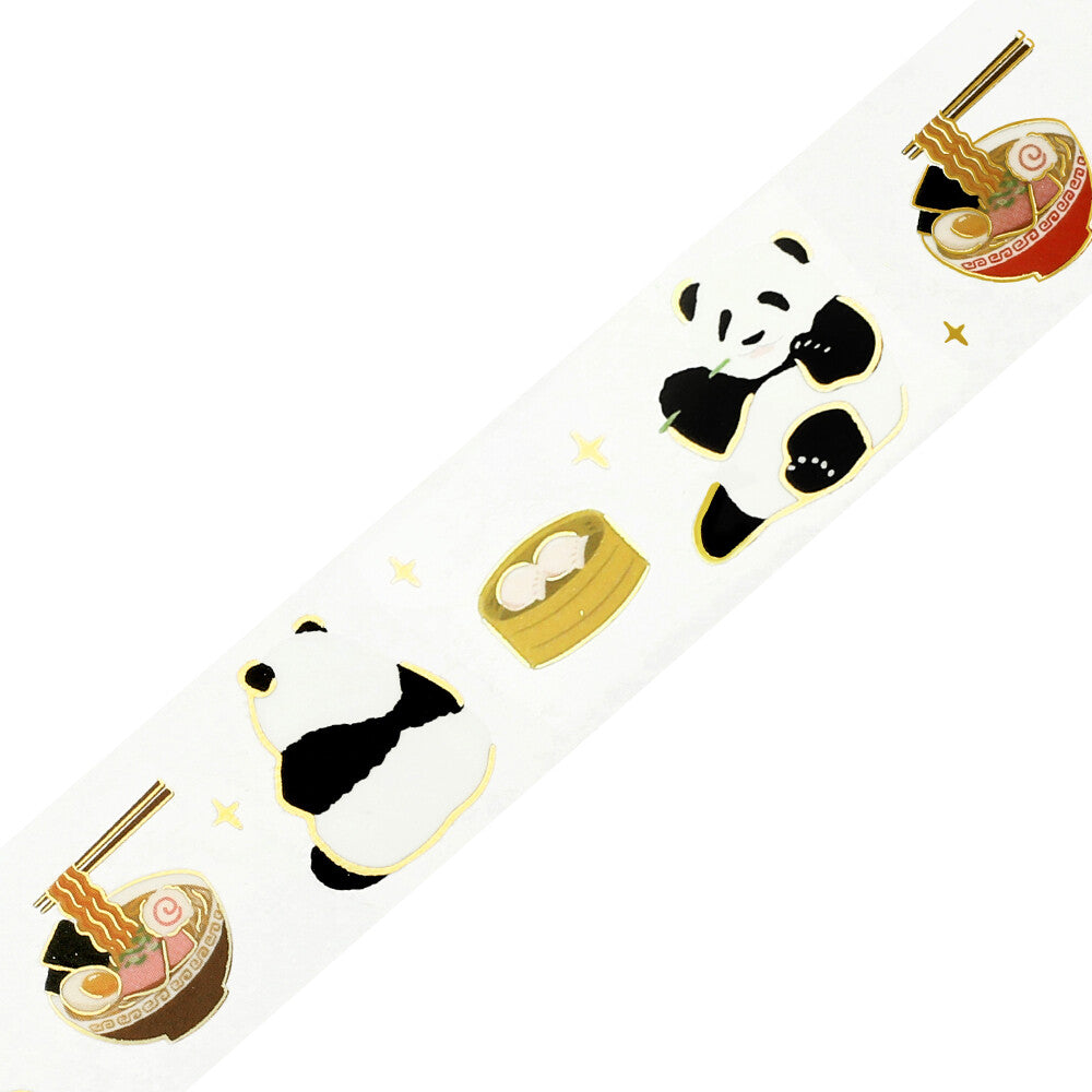BGM - PET tape, Panda's Meal Time, gold foil