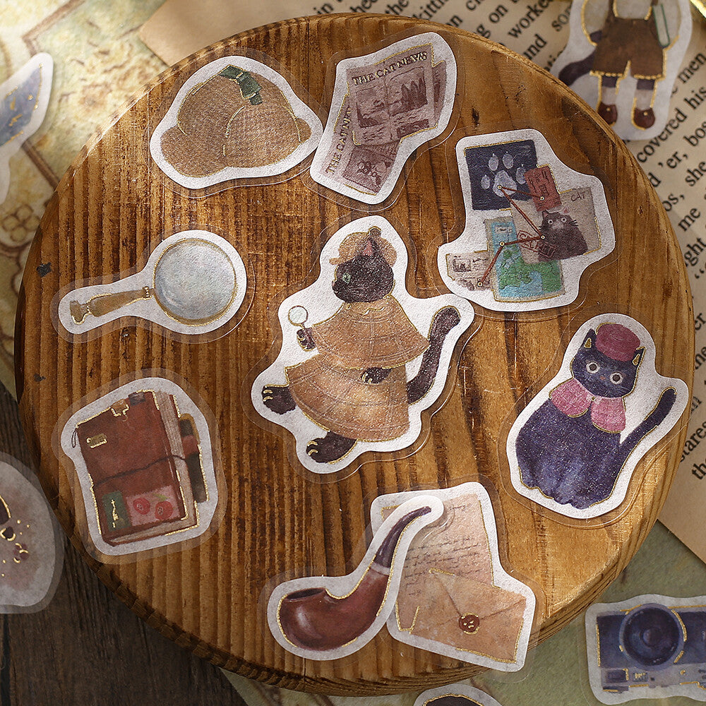 BGM - Sticker flakes, Cats Shopping Arcade, gold foil, samples