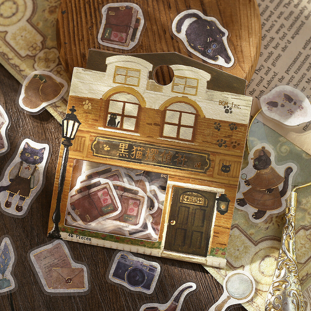BGM - Sticker flakes, Cats Shopping Arcade, gold foil, packet