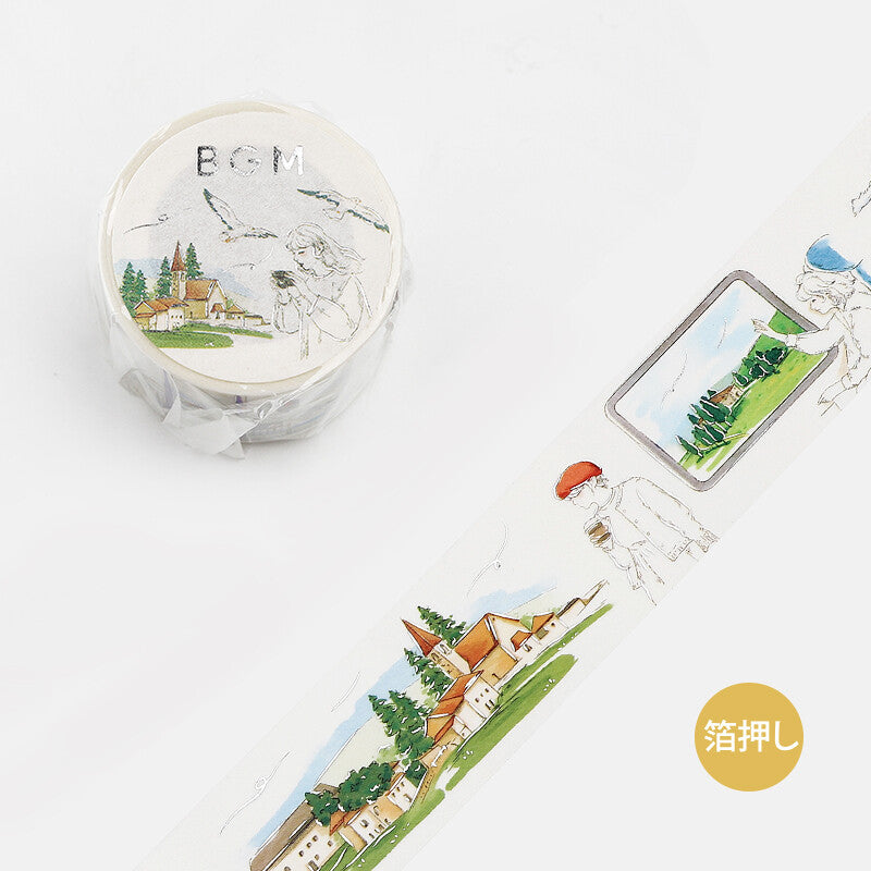 BGM, Washi tape, Memories of a Journey, silver foil, front product