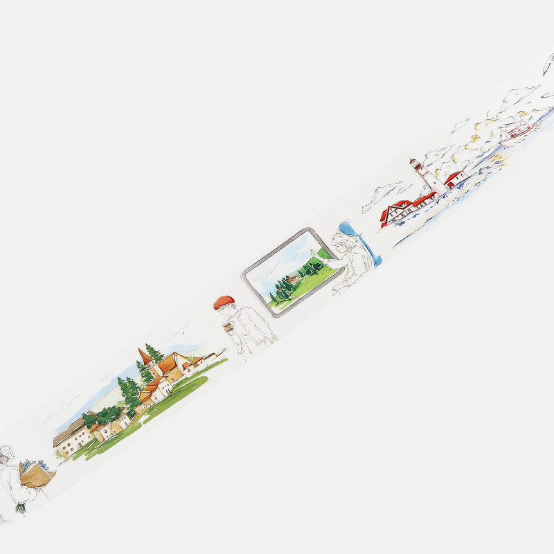 BGM, Washi tape, Memories of a Journey, silver foil, loop