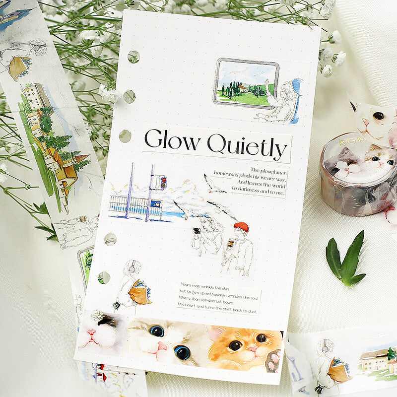 BGM, Washi tape, Memories of a Journey, silver foil, decoration