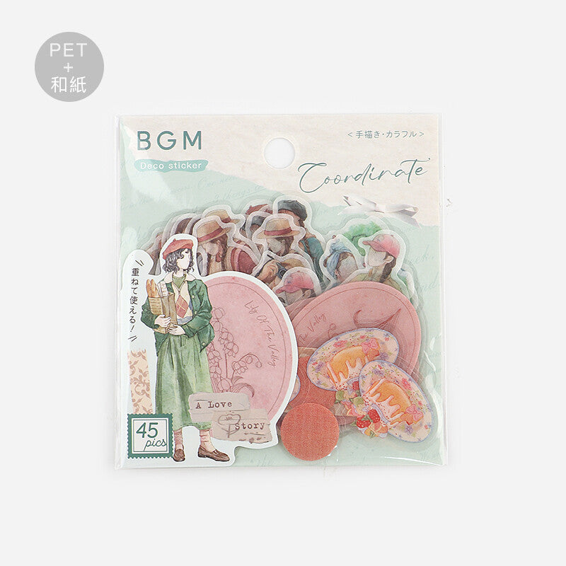 BGM - Sticker flakes, Coordinate Collection, A Love Story, front