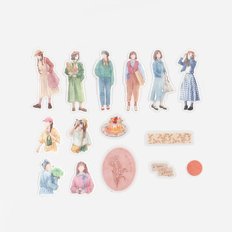 BGM - Sticker flakes, Coordinate Collection, A Love Story, decorations
