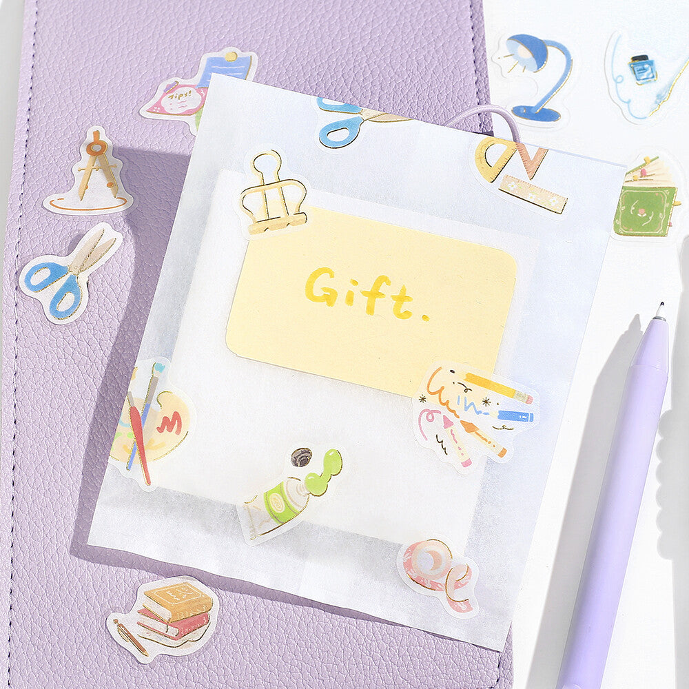 BGM - Sticker flakes, Full of Stationery! Gold foil, decoration