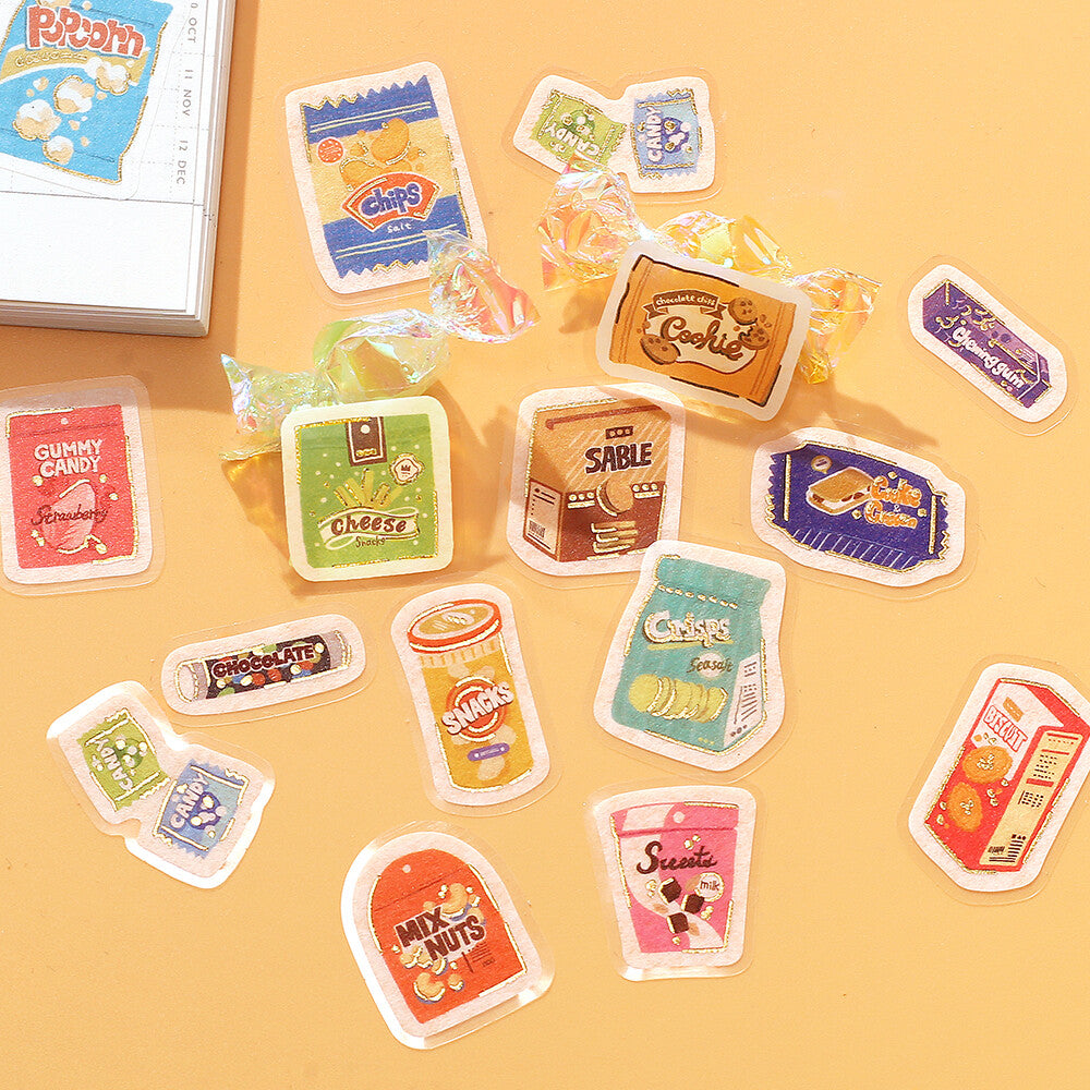 BGM - Sticker flakes, A lot of Candy! Gold foil, designs