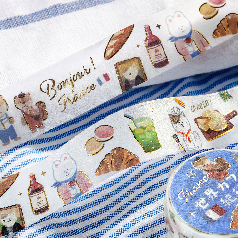 BGM - Washi tape, Paris, gold foil, design