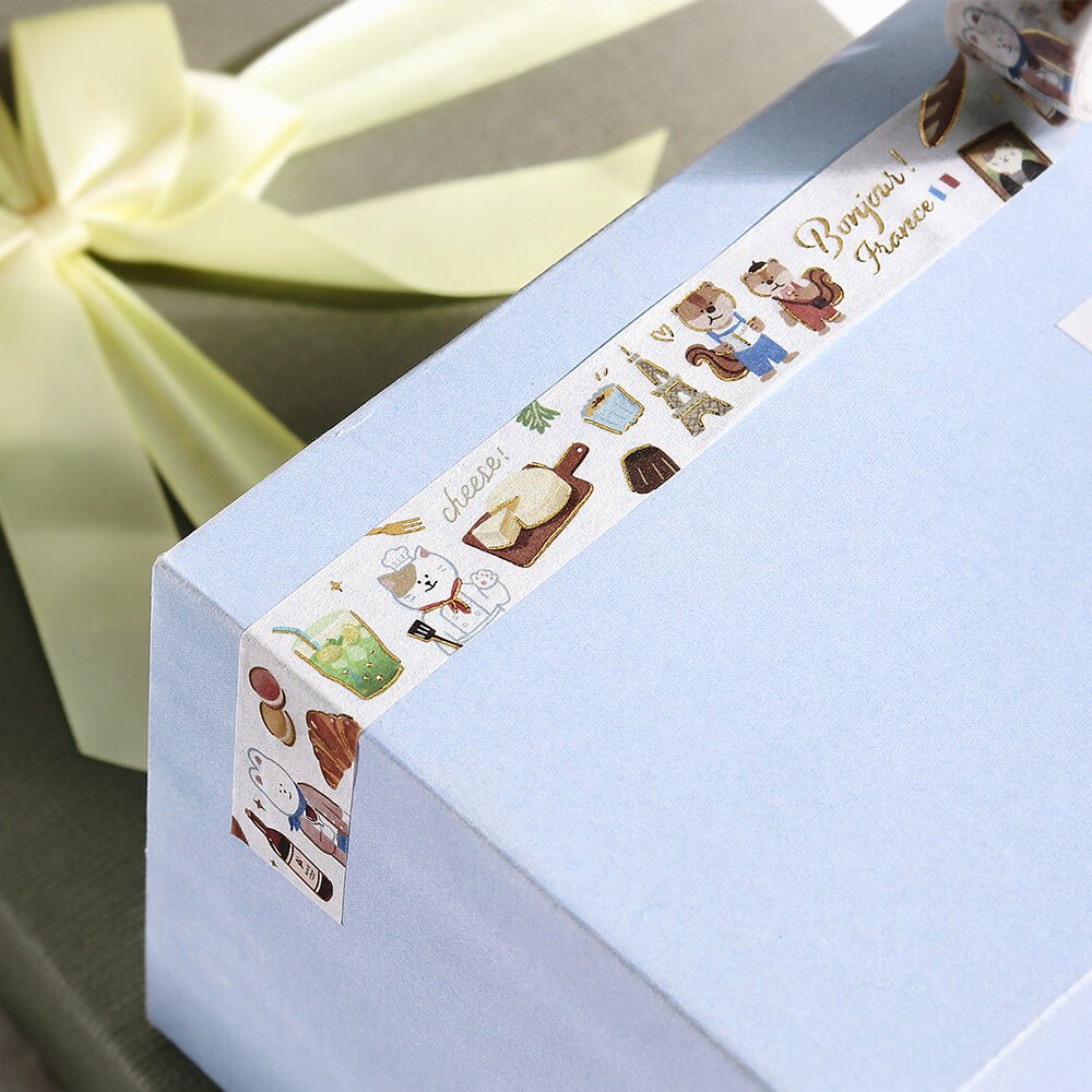 BGM - Washi tape, Paris, gold foil, decoration