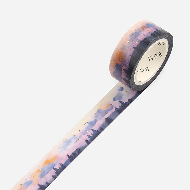 BGM - Washi tape, Late afternoons, gold foil, loop