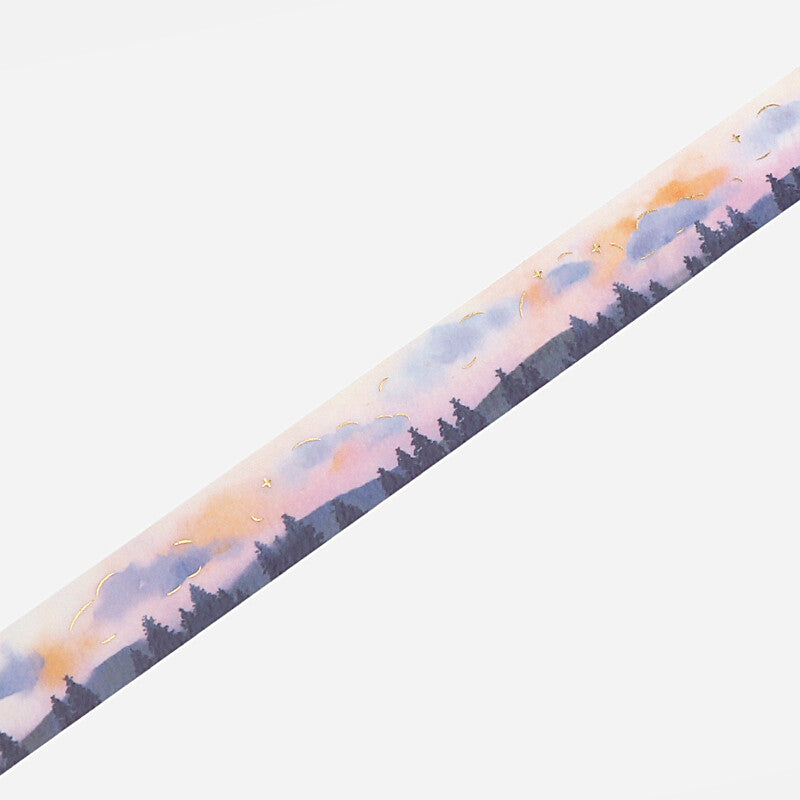 BGM - Washi tape, Late afternoons, gold foil, designs