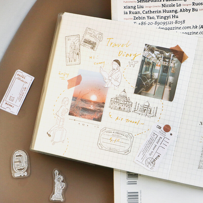 BGM - Clear Stamp, Travel Diary, decoration