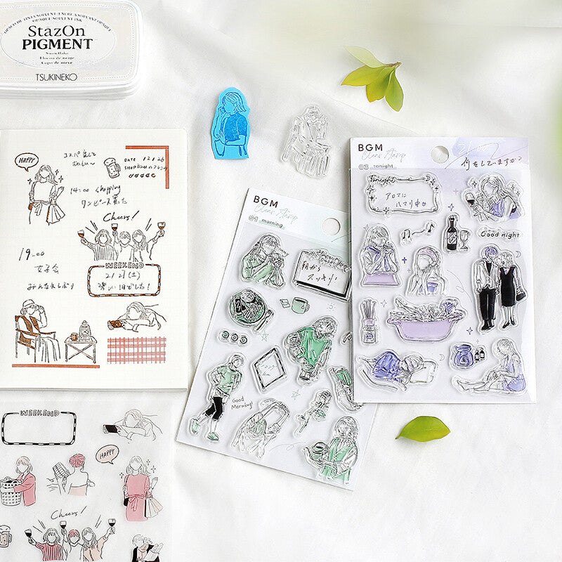 BGM - Clear Stamps, Night, stamp series