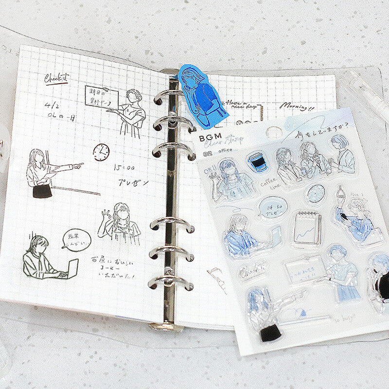 BGM - Clear Stamps, Office, in use