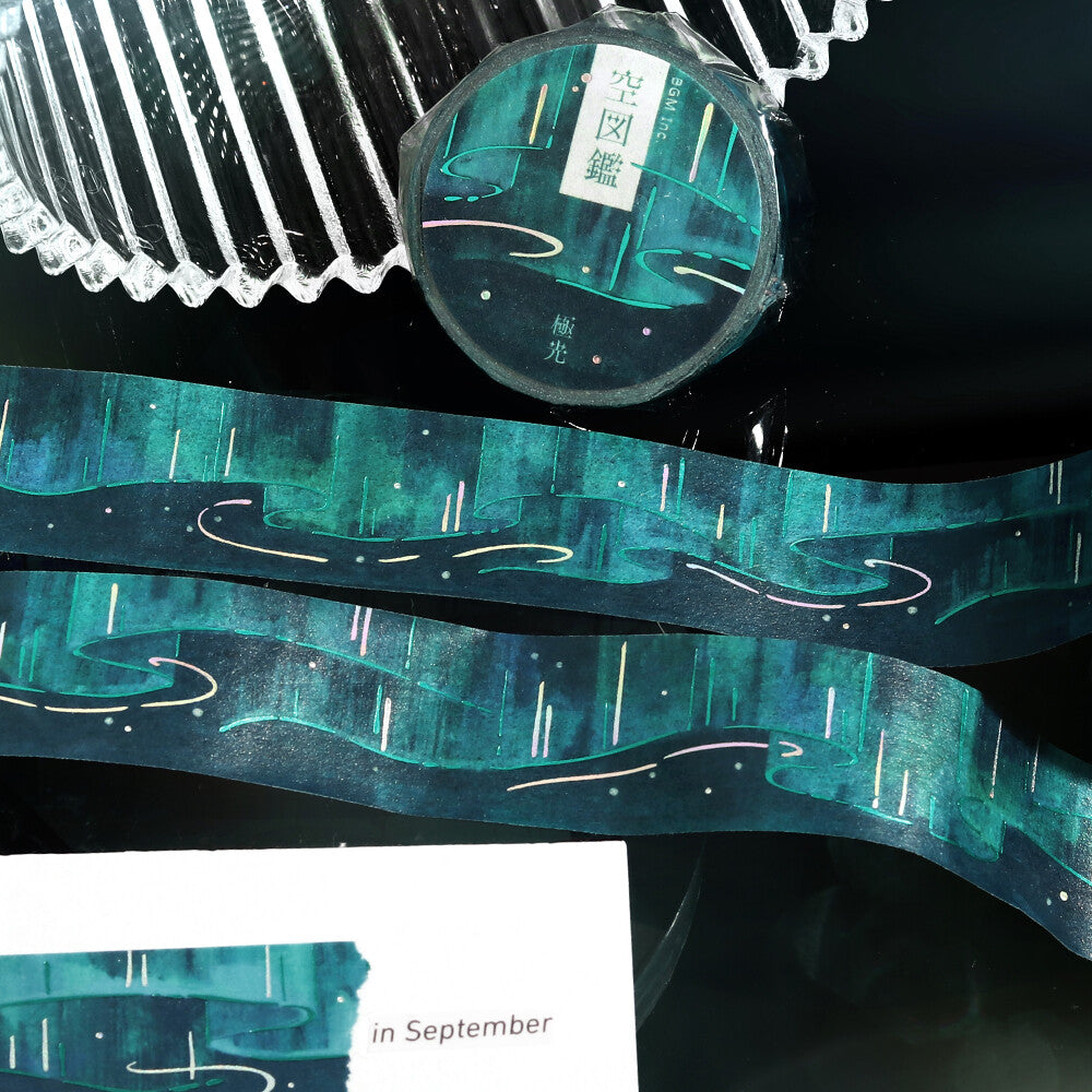 Washi tape polar light designs