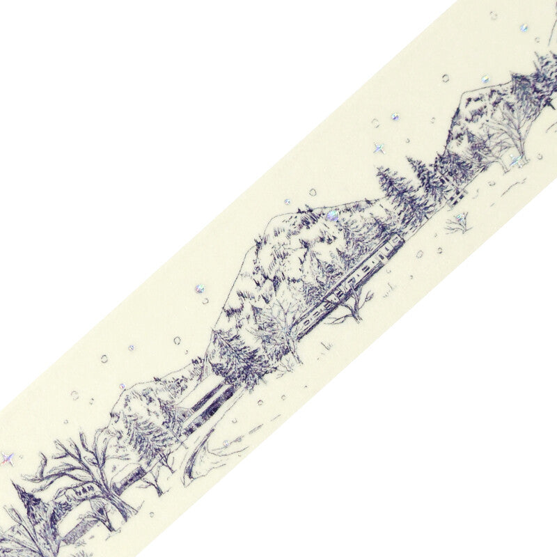 BGM - Washi tape, Sketch, limited edition, silver foil, loop