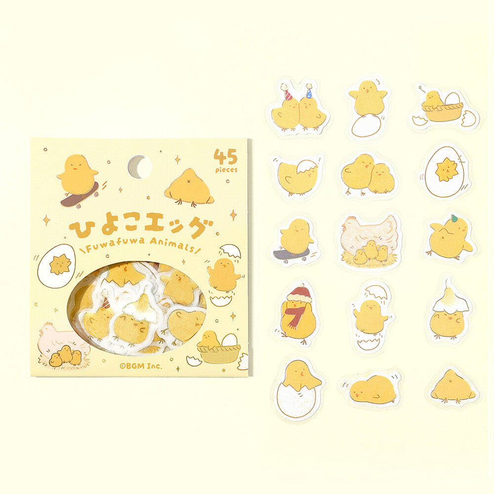 BGM - Sticker flakes, Chick eggs, gold foil, designs