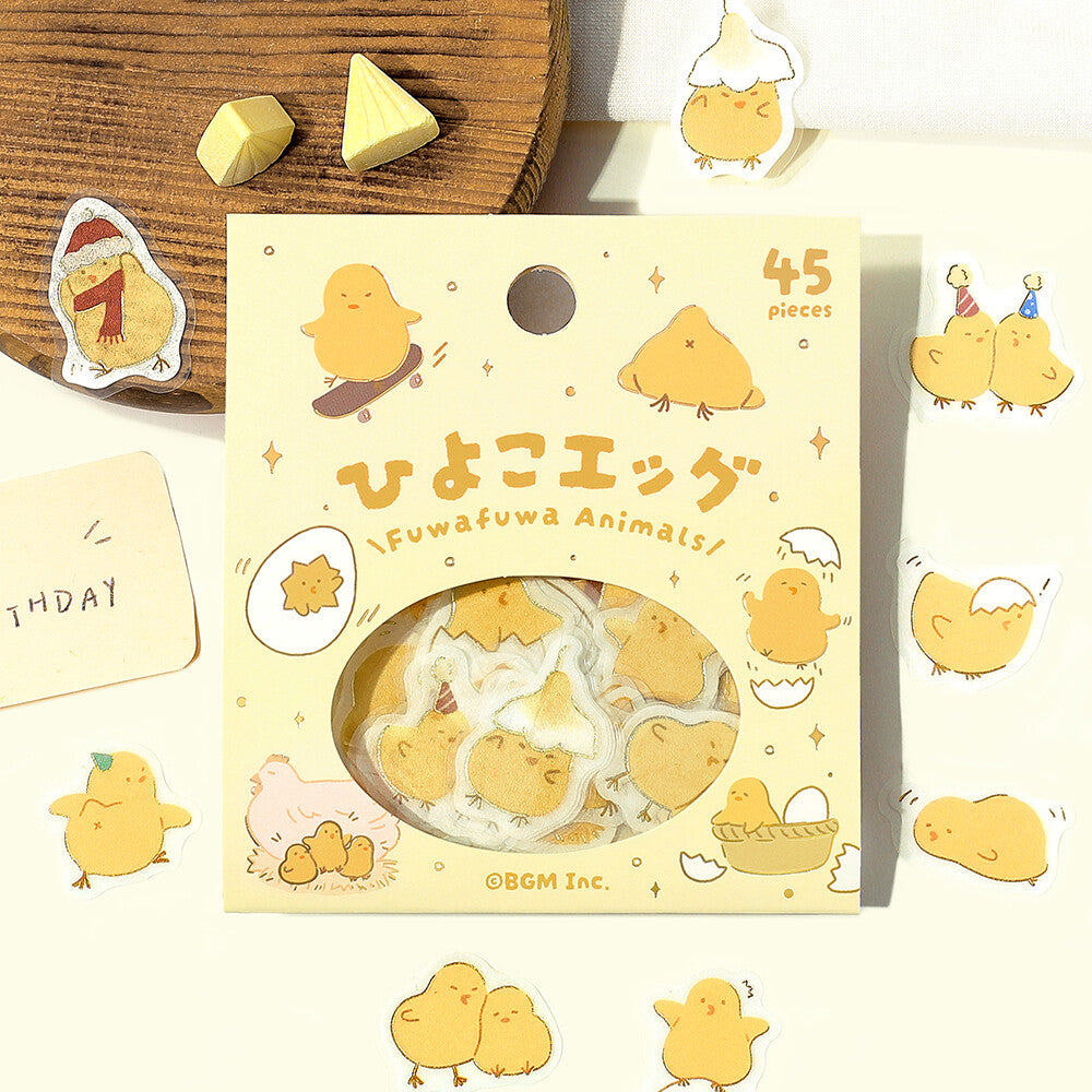 BGM - Sticker flakes, Chick eggs, gold foil, packet