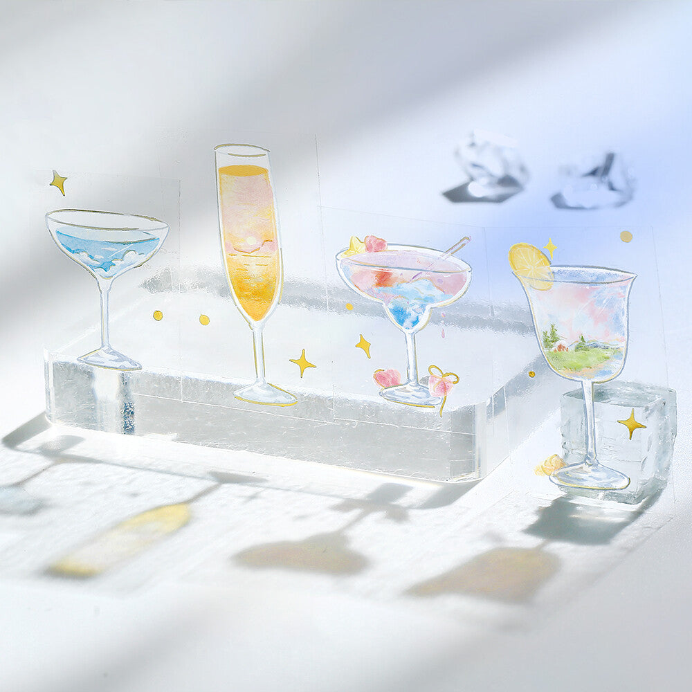 BGM - PET tape, Empty Cocktail, gold foil, in use
