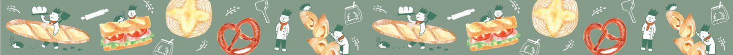 Furukawa Shiko - Washi Tape Bakery PANTOWN Series, green, loop
