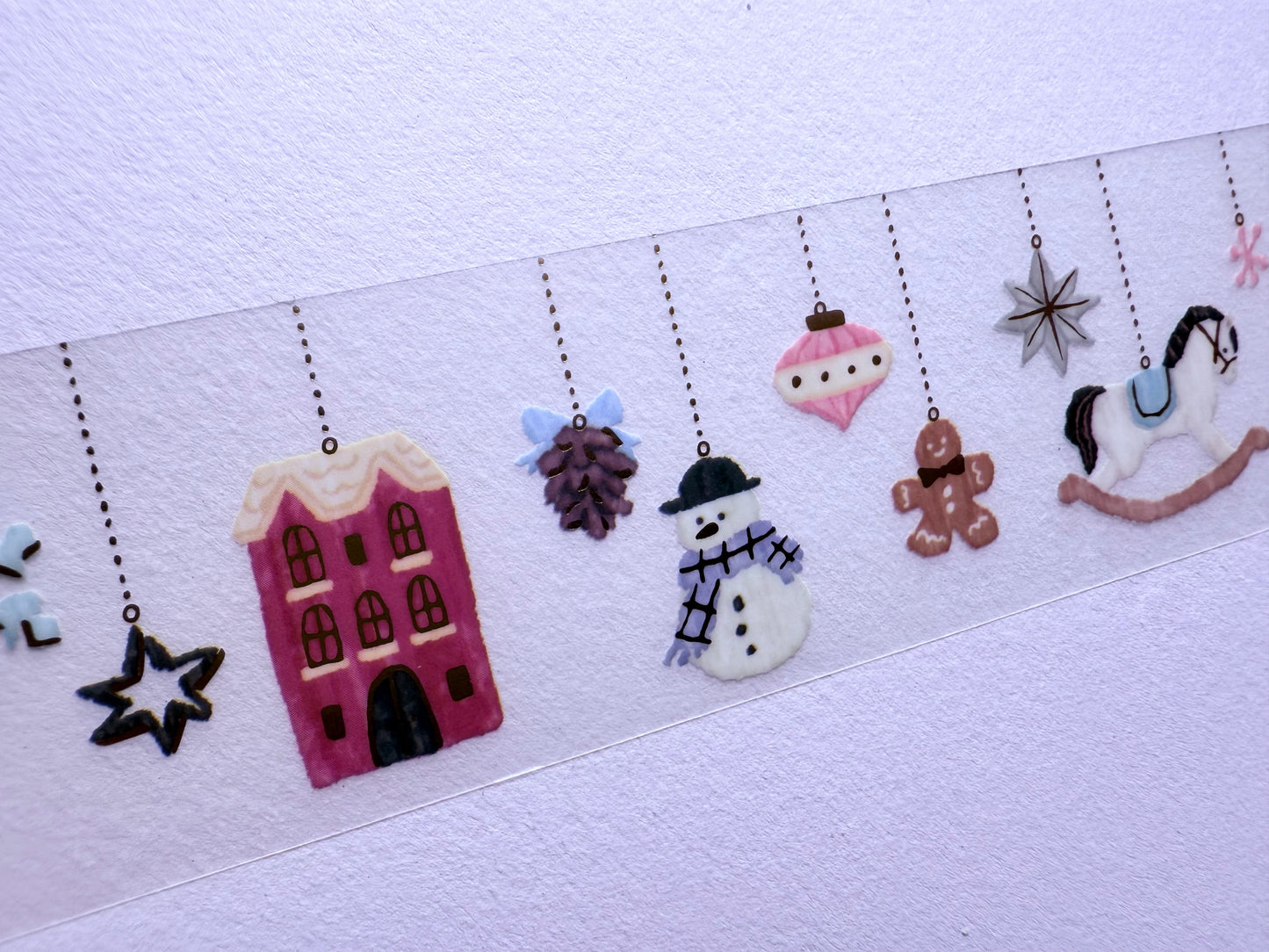 Decorative Christmas ornaments on a white background