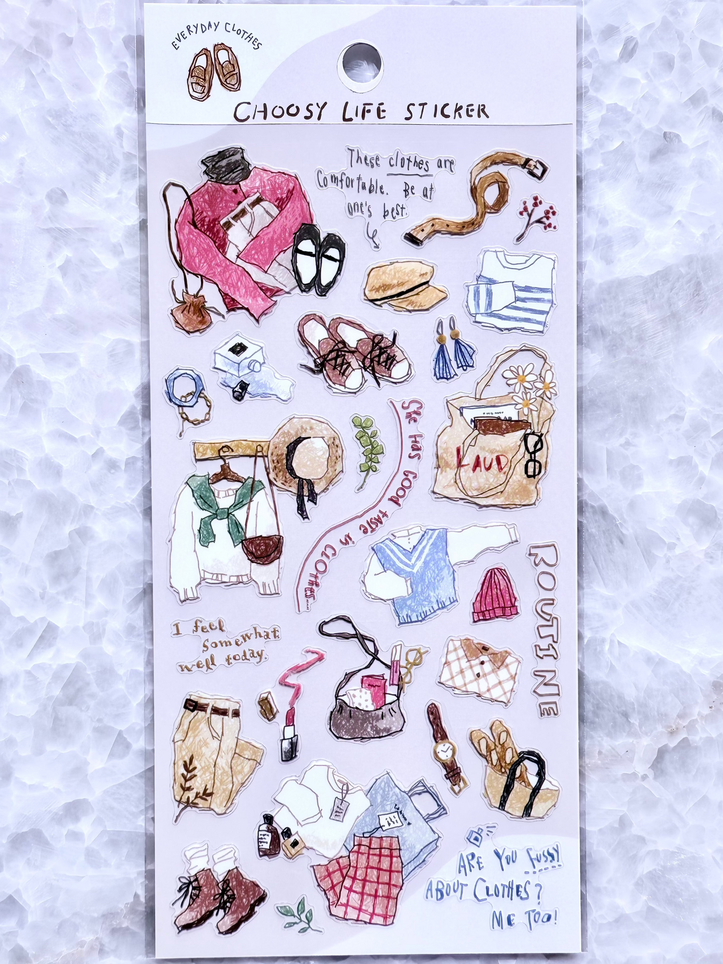 Mindwave - PET Stickers Everyday clothes Choosey Life Stickers, front