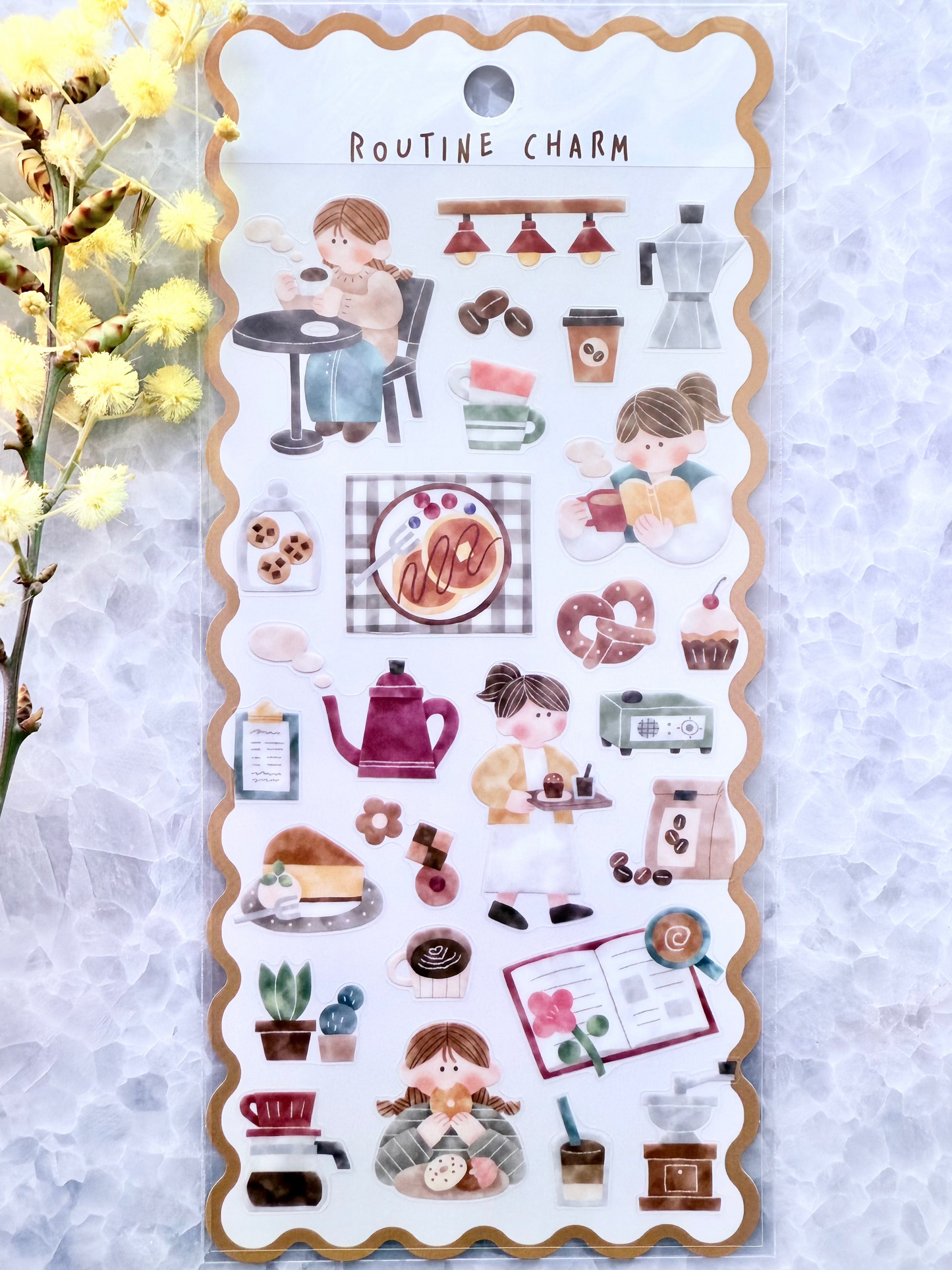 Mindwave - PET stickers, Cafe, front