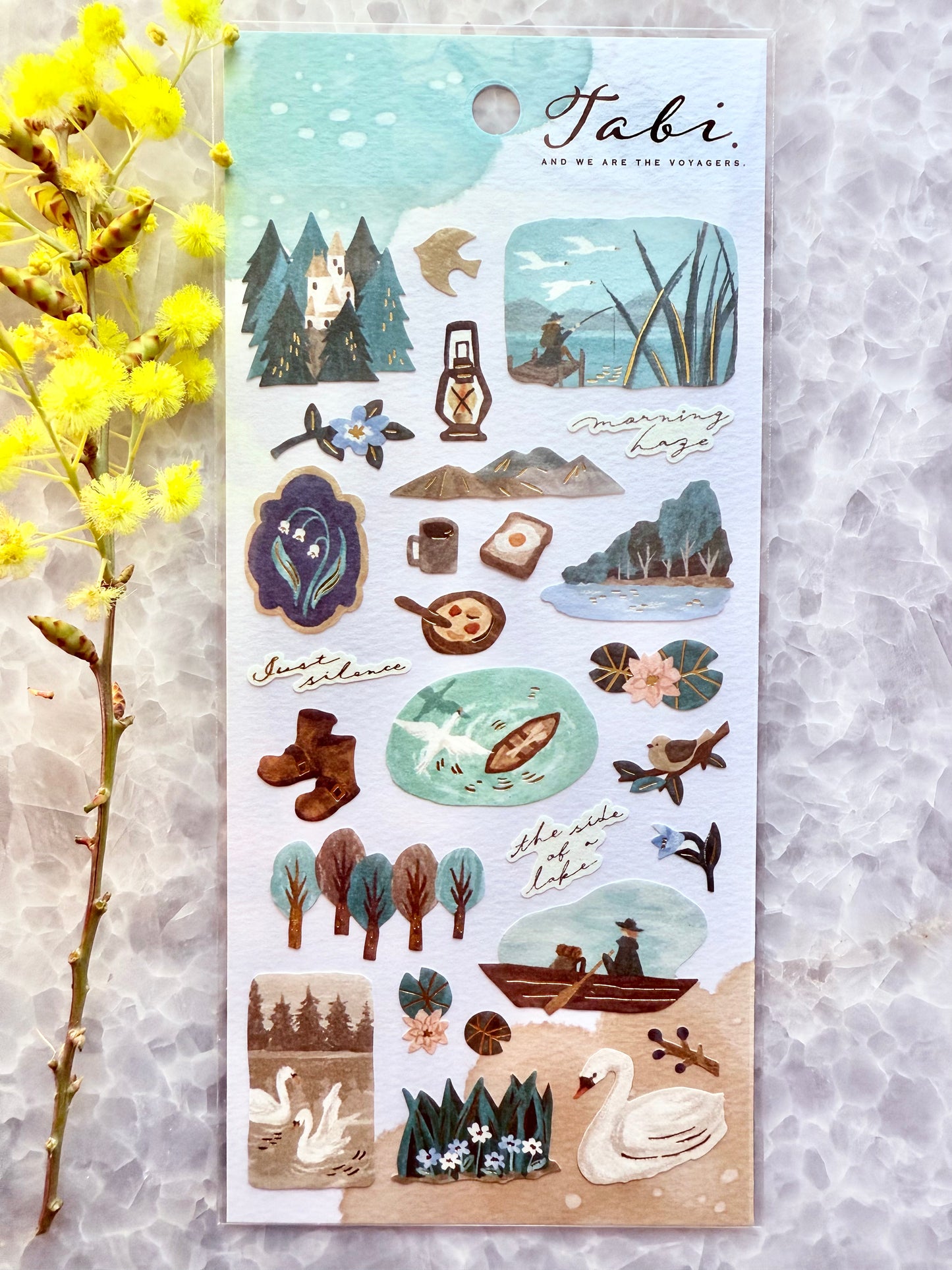 Mindwave - Stickers, Lake Country, gold foil, front