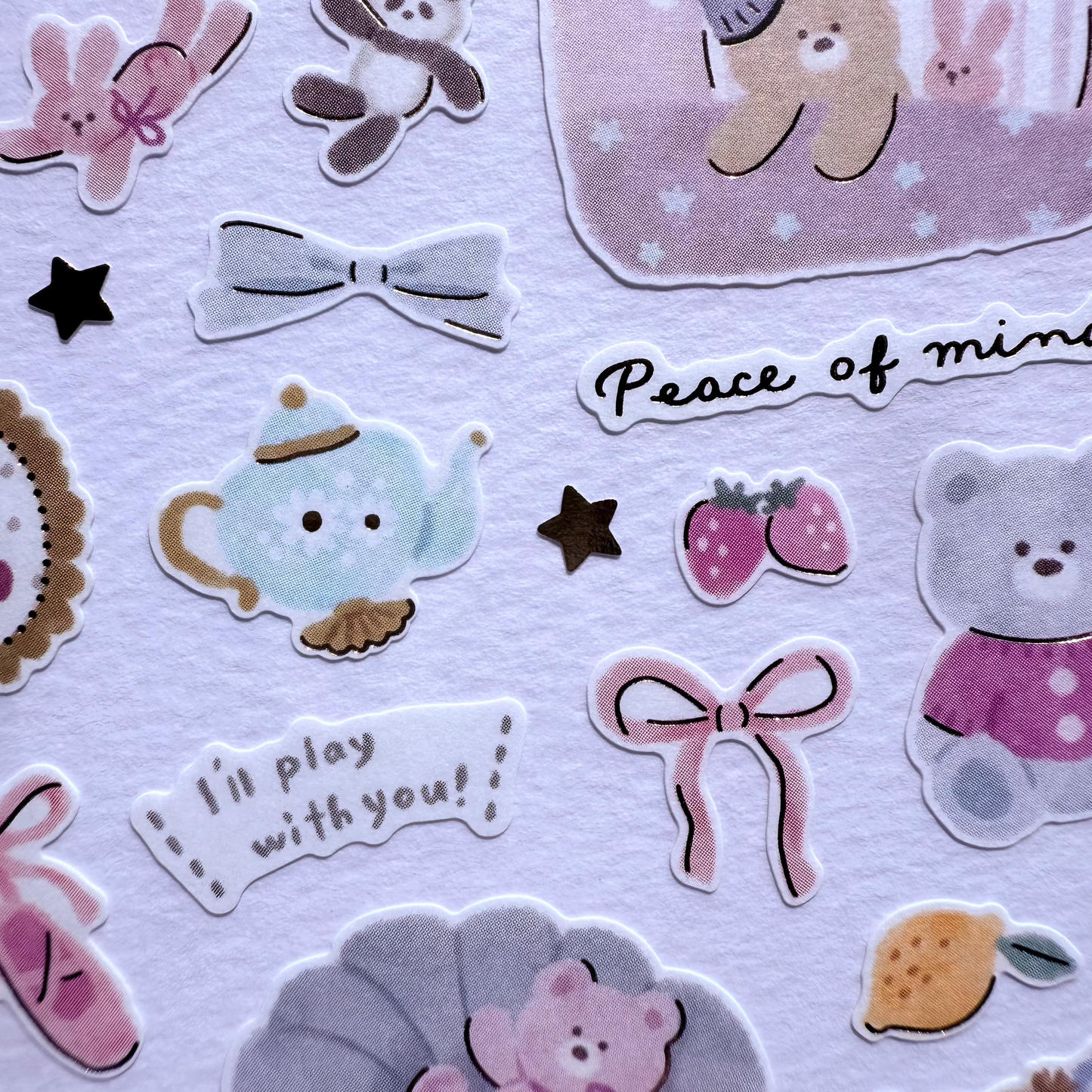 Mindwave - Stickers, Kuma Bear, gold foil, design