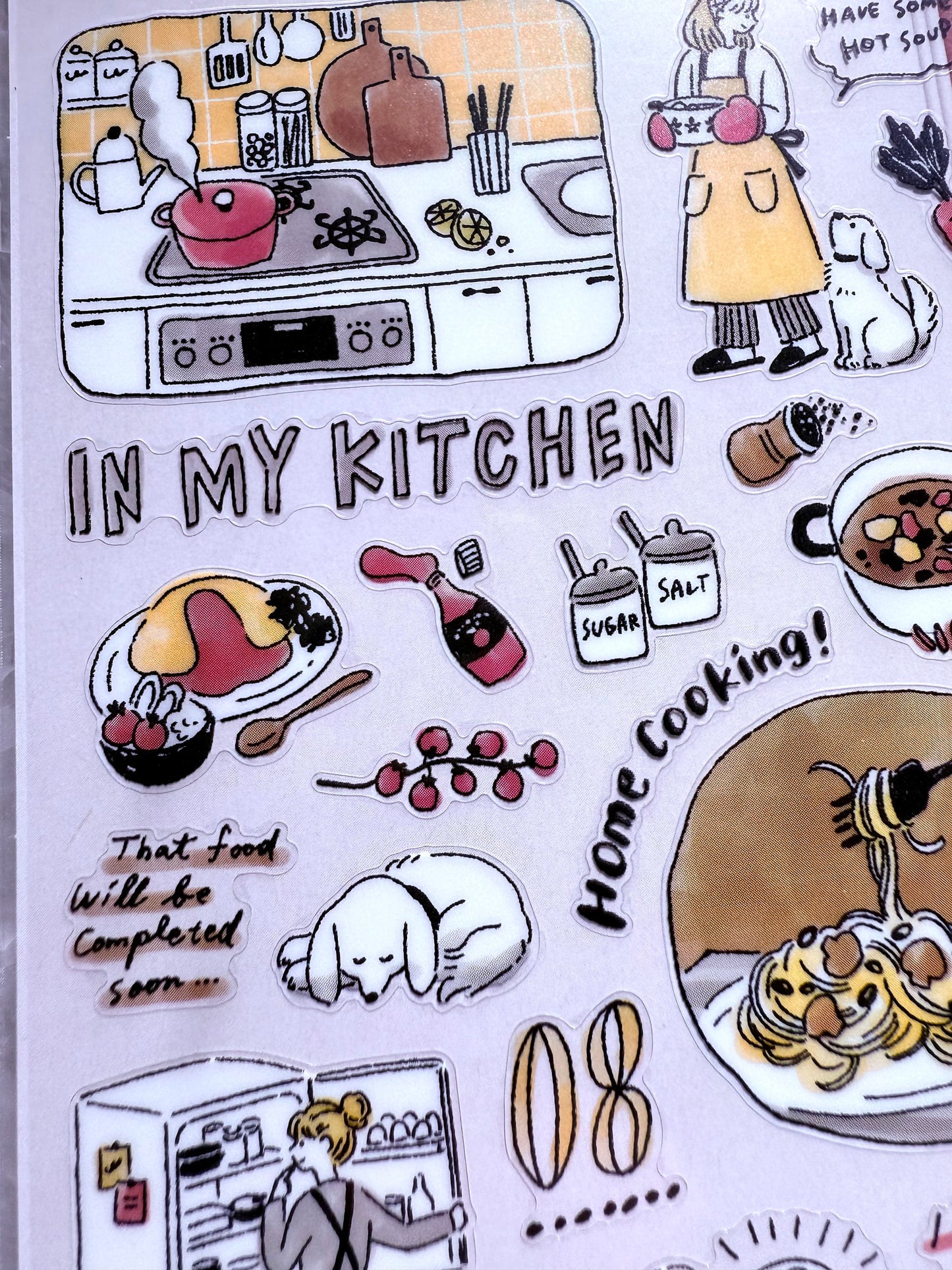 Mindwave - PET stickers, Cooking, design