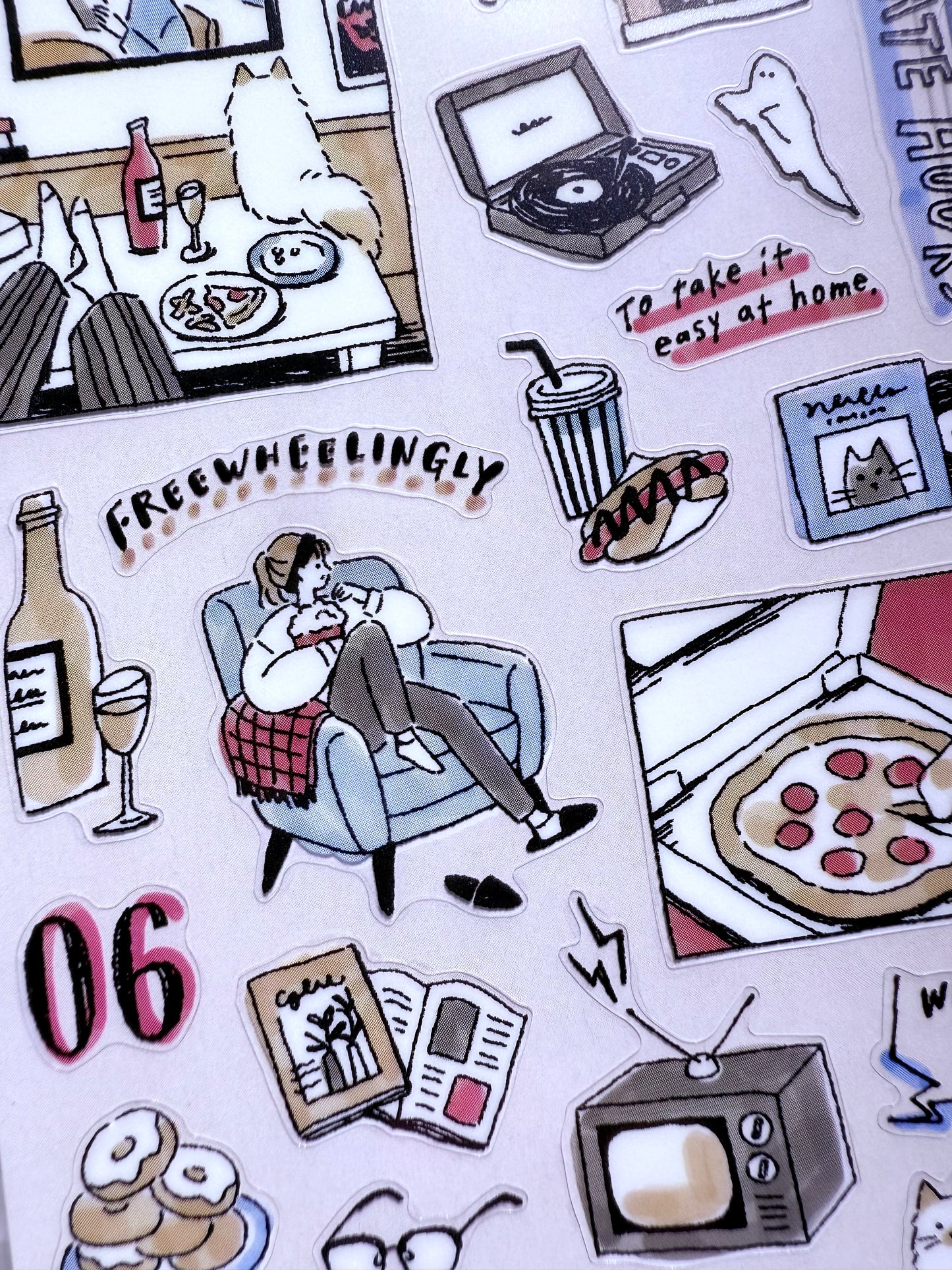 Mindwave - PET stickers, Watching a movie, design