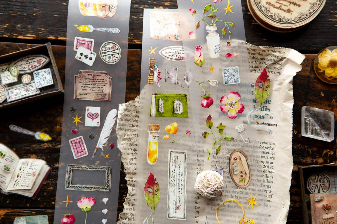 OURS Studio - PET Tape, Desk of Botanist, decorative elements