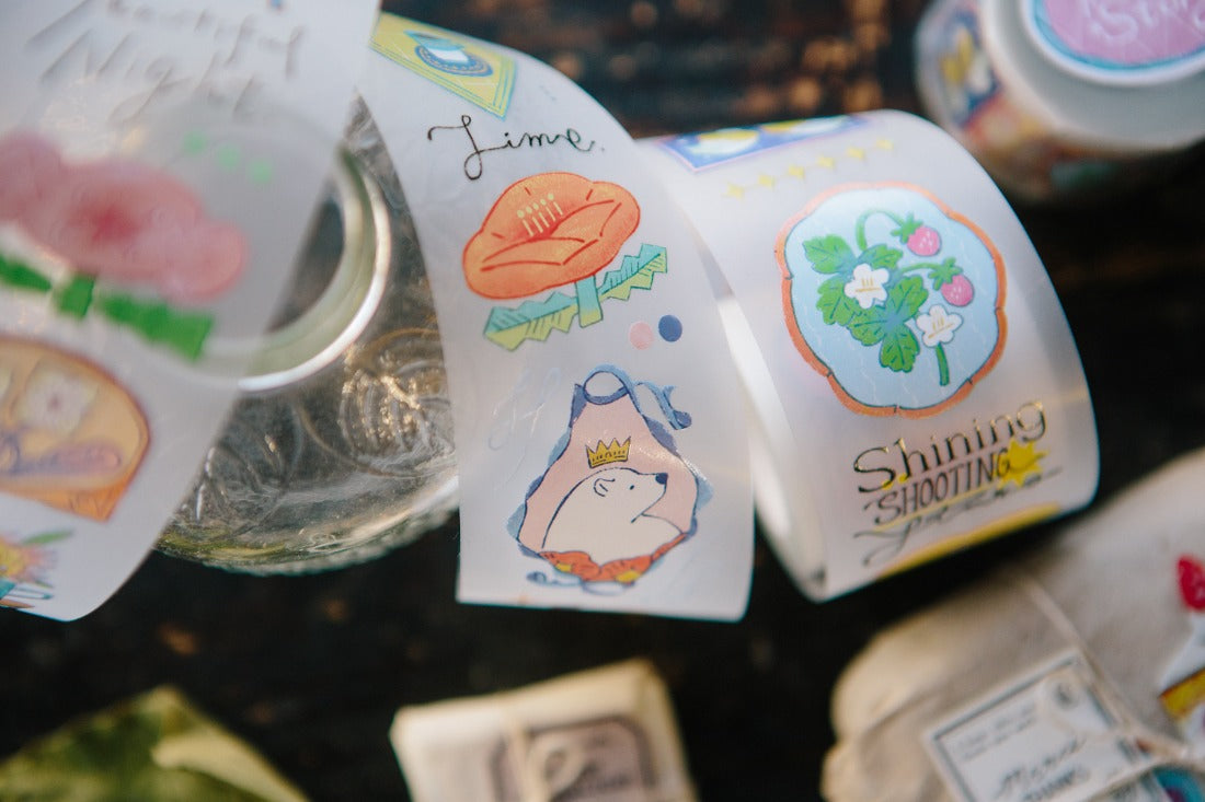 OURS Studio - PET Tape, Bedtime Story, drawings, illustrations