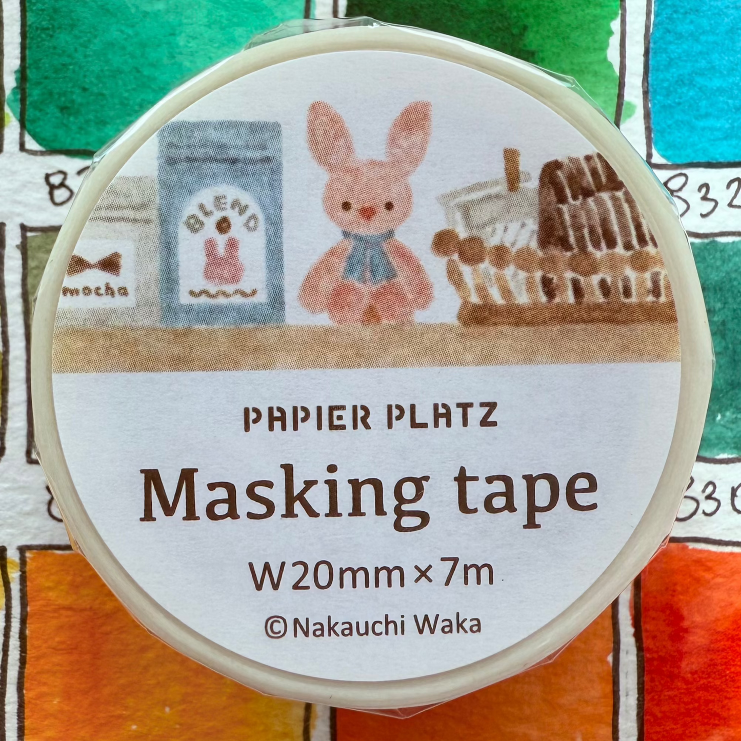 Papier Platz - Washi tape, Rabbit and coffee, front product