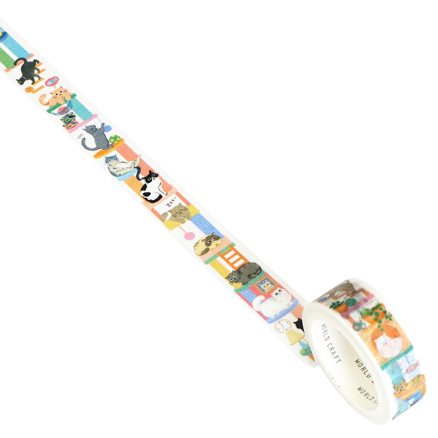 World Craft - Washi Tape, Cat Tower, Tate-Masu Cat, washi loop