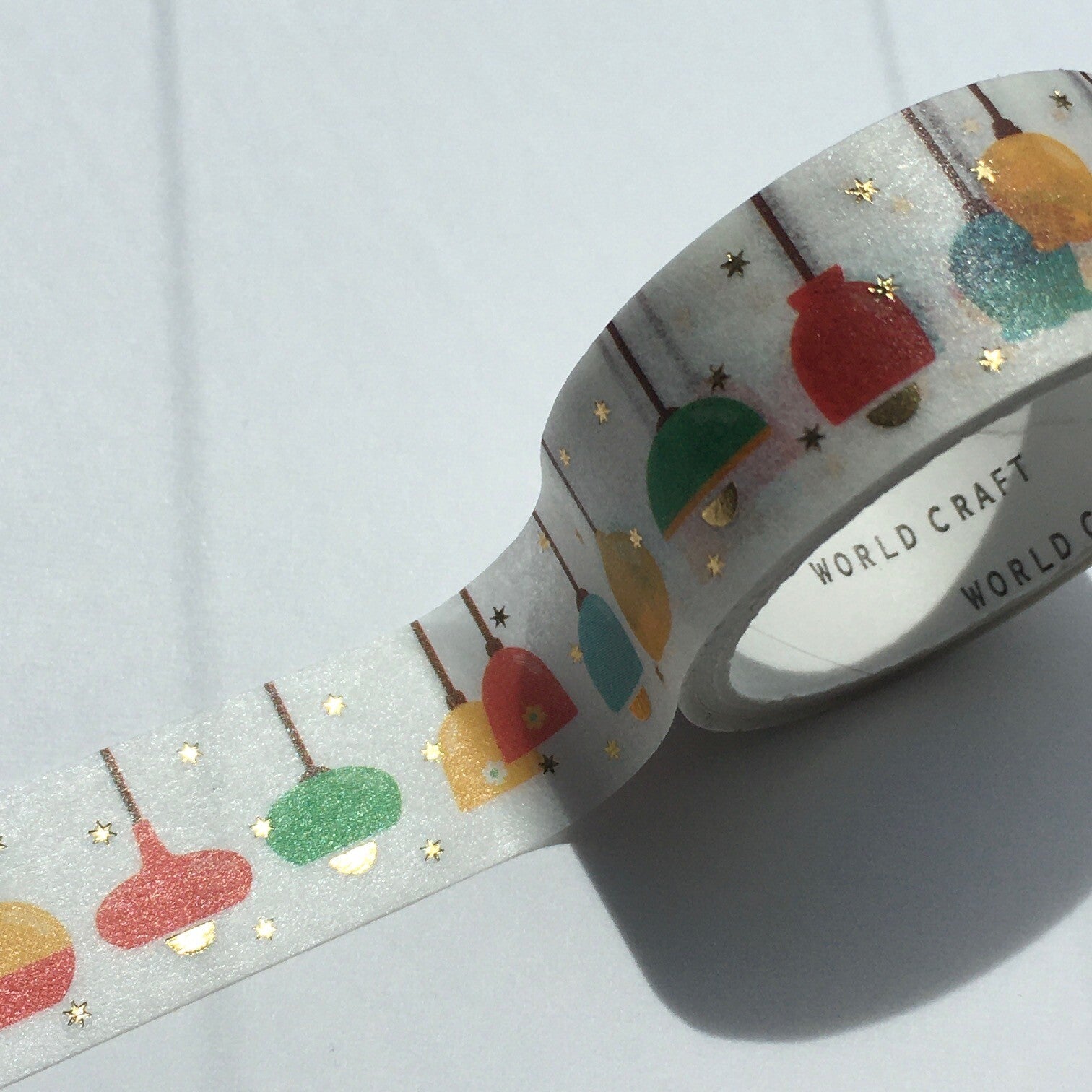 World Craft - Washi tape, Retro Pop Light, gold foil, design