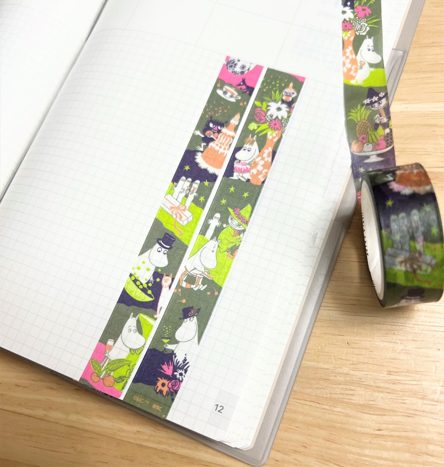 World Craft, Washi Tape, Moomin, Cake Green
