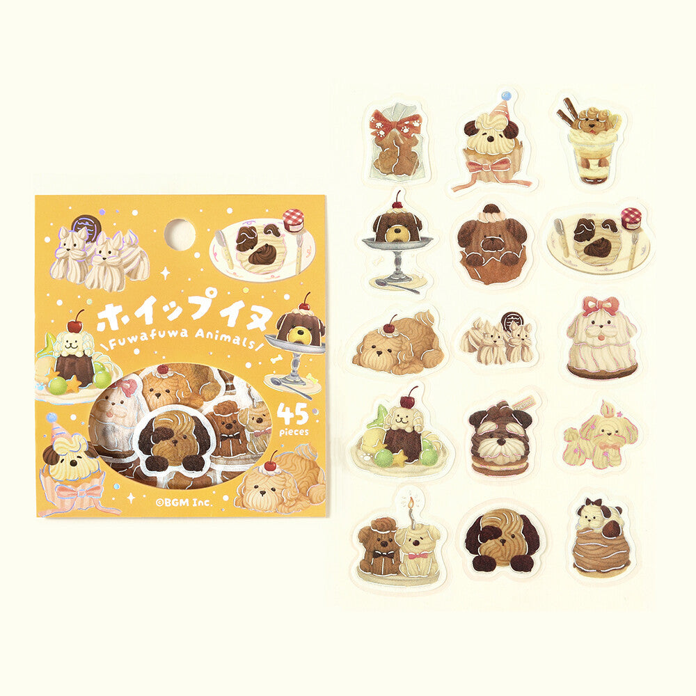 Set of small animal figurines with a packaging box on a white background