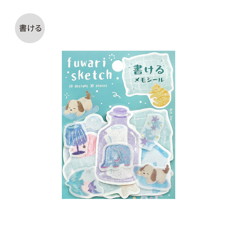 Pack of Fuwari Stickers on a white background