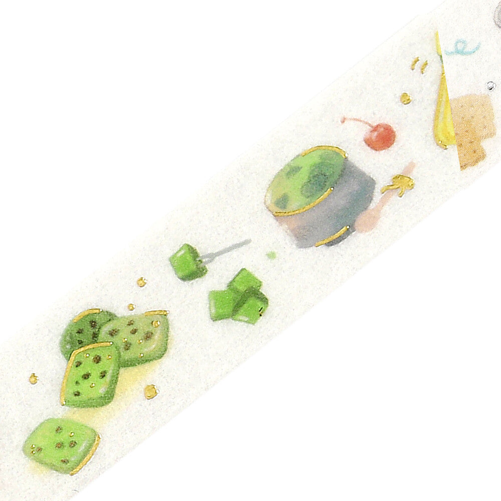 Illustration of kiwi slices and a cherry on a white background