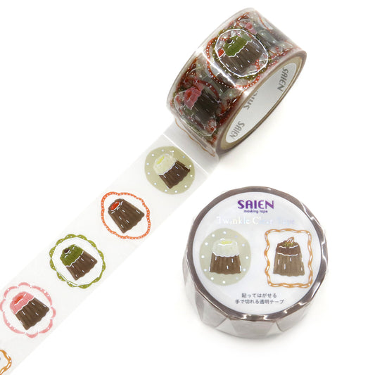 Decorative tape with cartoonish designs on a white background