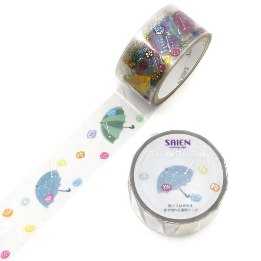 Two rolls of decorative tape with colorful designs on a white background