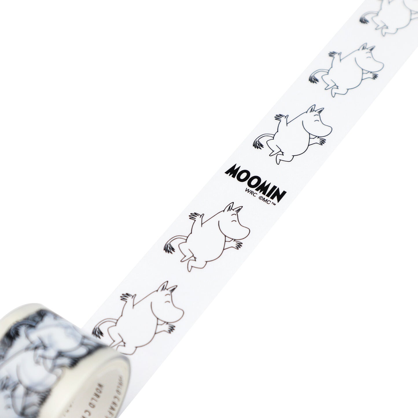 Moomin character design on a white background with 'Moomin' branding.