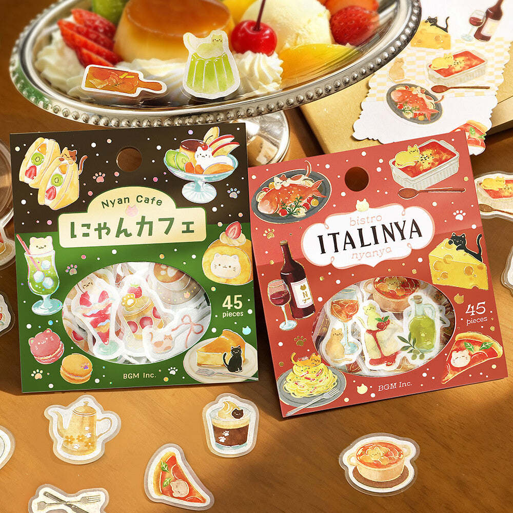 Two sticker sets in packaging from BGM