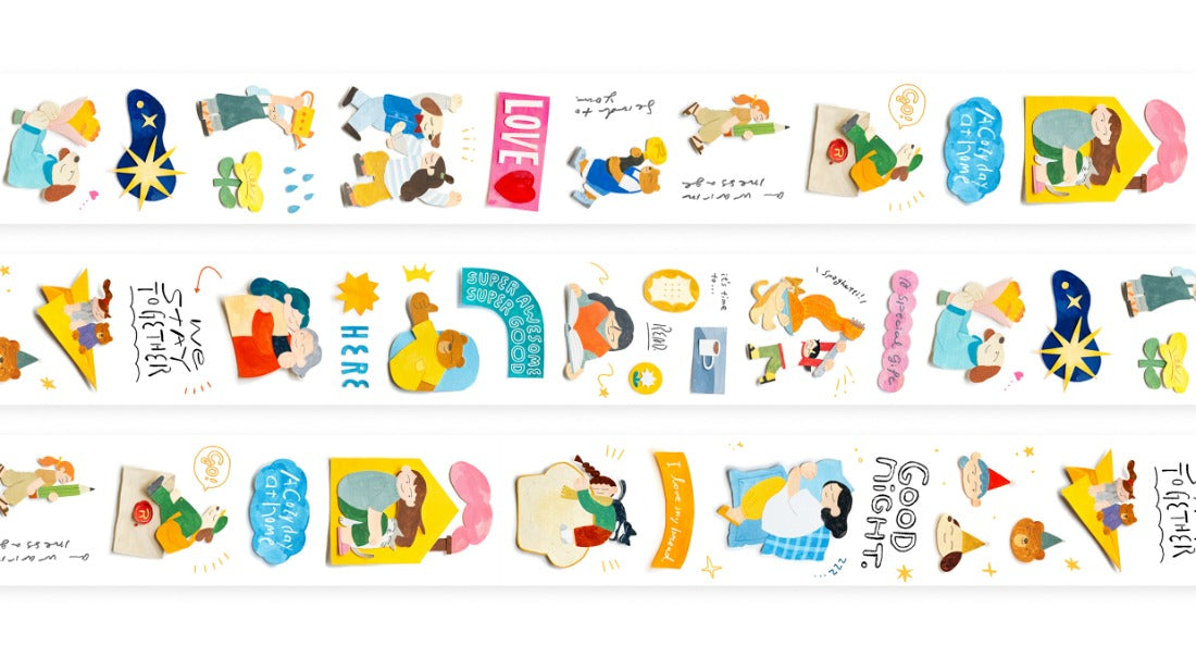 Decorative PET loops of illustrations on a white background