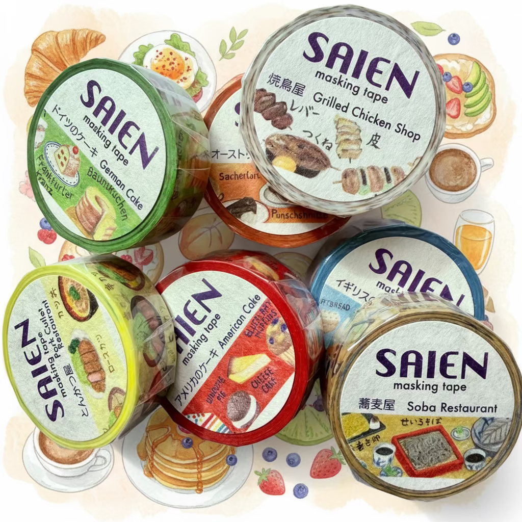 7 Washi tape rolls together by Saien
